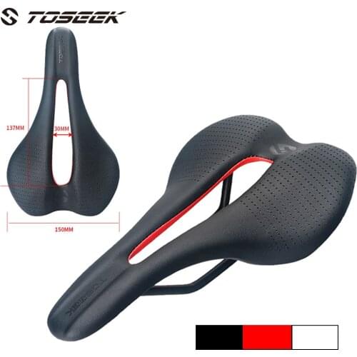 TOSEEK NEW MTB Road Bike Saddle Bicycle Saddles superfine fiber skin Ultra light Racing Saddle Breathable Soft Seat Cushion 213g