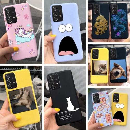 Silicone Case For Samsung Galaxy A32 A52 Phone Cases Cute Shockproof Soft Cover For Samsung A 32 A 52 5G SM-A526B SM-A325F Shell