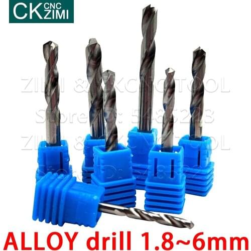 1P 1.8-6mm Carbide drill Bit For Stainless Steel Wood working Twist Drill Bit Drill Hole Cutter Metal Drilling CNC Lathe Machine