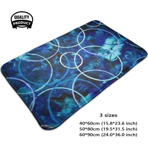 Circles Comfortable Door Mat Rug Carpet Foot Pad Brummerhop Ben Brummerhop Blue Circles Artist Benbhop
