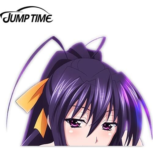 Jump Time Anime High School DxD Himejima Akeno 121 7.9 Bumper Window Helmet Vinyl Decal Peeker Car Stickers