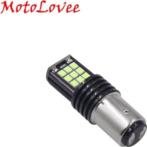 MotoLovee 1PC Motorcycle Tail Light Bulb Moto Led Lights Motorbike Aluminum Lamp 12-80V Brake Bulb Explosive-flashing Light