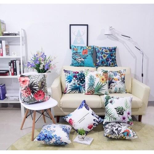 1PC Southeast Asia Series pillow thickened short plush pillow pillowcase holding car sofa cushion waist pillow OU 044