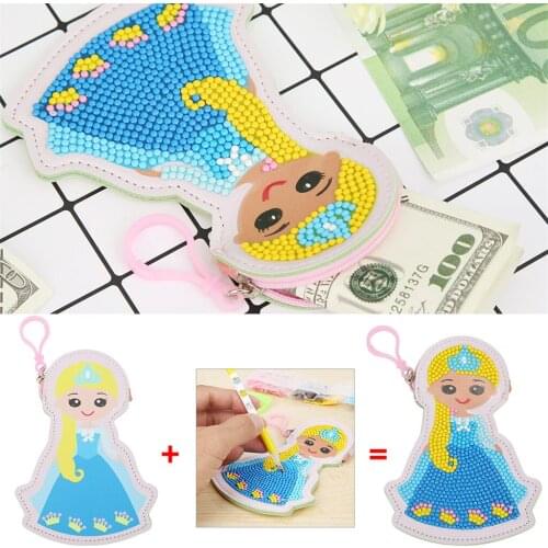 1PC DIY Special Shaped 5D Diamond Painting Wallet Bag DIY Crafts Coin Purse Keychain Pendants Stitch Embroidery Christmas Gifts