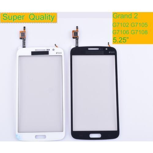 10Pcs/lot For Samsung Galaxy Grand 2 G7102 G7105 G7106 G7108 Touch Screen Panel Sensor Digitizer Front Glass Lens Touchscreen