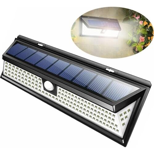 118 LED Solar Powered Wall Light IP65 Motion Sensor Lamp Home Security Waterproof PIR Sensor Wall Light For Outdoor Garden Yard