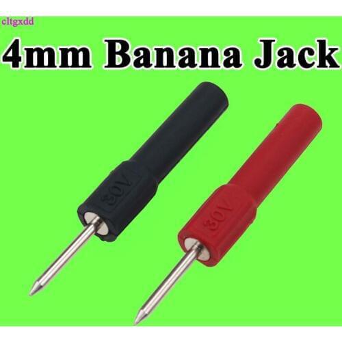 Cltgxdd 2PCS Copper 4mm Banana Jack to 2mm Pinhead Tip Plug for Multimeter Test Probes