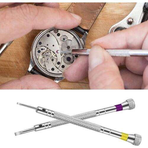5PCS Silver Clock Watch Tools Parts Mini Tone Screwdriver Clock Multi Size Band Removal Mini Silver Link Pins Watchmakers Tool