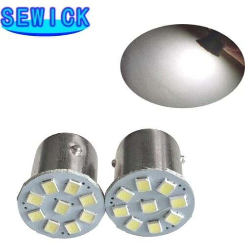 500PCS Car LED P21W 1156 BA15S 1157 BAY15D P21/5W S25 White DRL Reverse Light Turn Tail Lights Bulbs 24V led Turn Signal Lamp