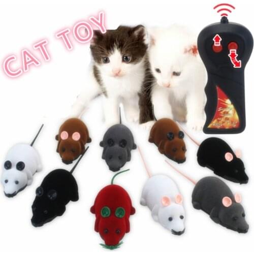 Remote Control Wireless Simulation Electric Mouse Toy Pets Cats Game Cats Dogs Toy