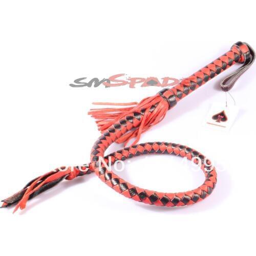 1.3 meter Black and orange artificia leather flogger, handmade horse whip, Horse racing flogger, free shipping knout
