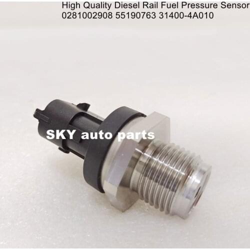 High Quality Diesel Rail Fuel Pressure Sensor 0281002908 55190763 31400-4A010 (2 pcs)