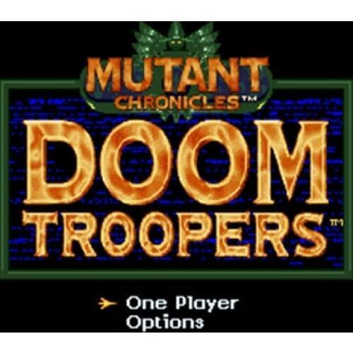 Mutant Chronicles - Doom Troopers NTSC Version 16 Bit 46 Pin Big Gray Game Card For USA Game Players