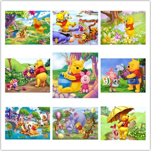 Disney Cartoon Winnie The Pooh Wall Art Canvas Painting Nordic Posters and Prints Wall Pictures for Living Room Decoration
