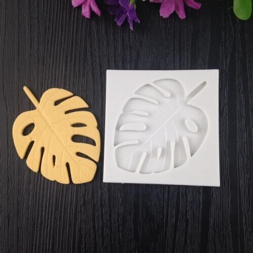 Chocolate melt liquid silicone mold dry Perth modeling warm summer theme bamboo leaf WMJ-788