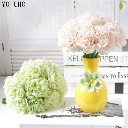 Artificial Flower Peonies Bride Holding Wedding Bouquet Silk Flower Peony for Home Party Table Spring Decor Fake Flowers 5 Heads