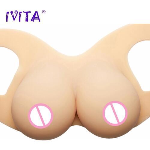 IVITA 6000g Artificial Silicone Breast Forms Realisitic Fake Huge Boobs Breasts for Crossdresser Transgender Drag Queen Travesti