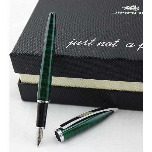 Luxury JINHAO 156 Green marble Fountain Pen With 0.5mm Nib School Office Stationery Writing Ink Calligraphy Pens Gift