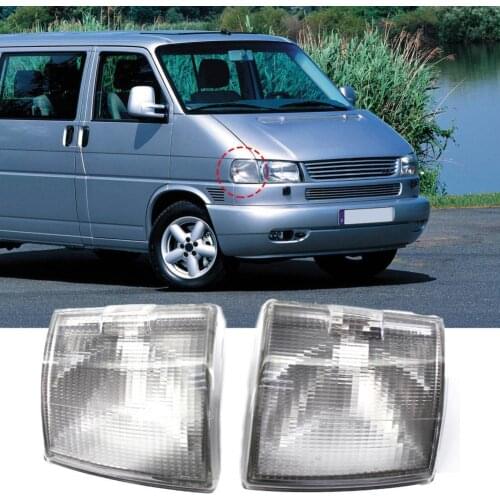 2Pcs Corner Light Housing Anti-corrosion Replacement White Turn Signal Parking Indicator Bezel 7D0953042C 7D0953041C for VW T4 9