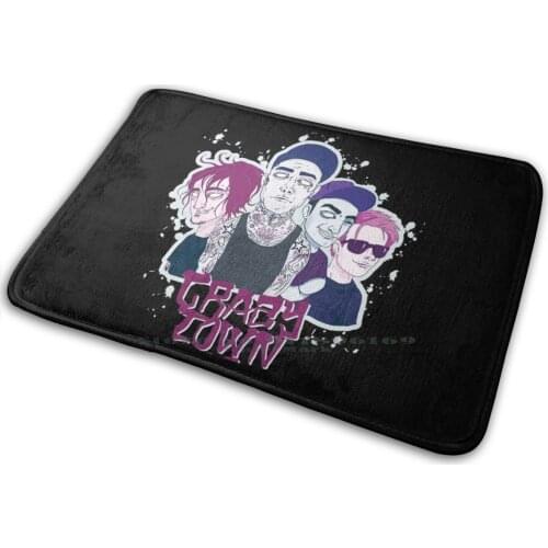 Premium Dark Of Crazy Town Mat Rug Carpet Anti-Slip Bedroom Entrance Door Mat Band Music Dark Darkness Genre Live Perform