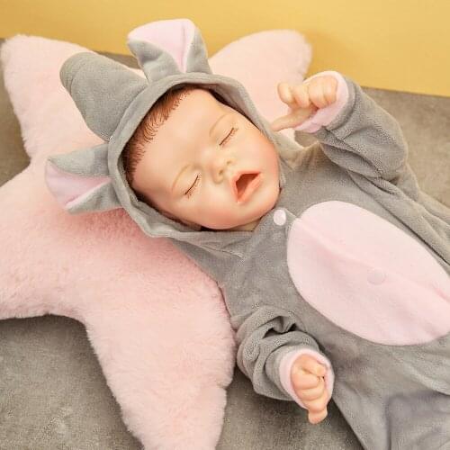 Hoomai New Reborn Doll 17inches Silicone Body Lifelike Bebe Reborn Dolls For Children Birthday Gift Toy