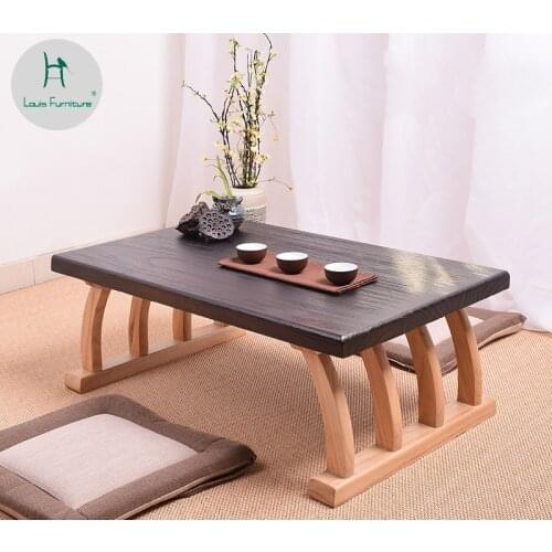 Louis Fahion Tatami Table Small Tea a Few Days Simple Solid Wooden Window Mini Floating