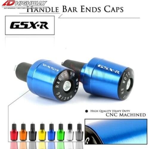 Motorcycle CNC 7/8'' 22MM Handlebar Handle Bar End Grips Cap Weight Plugs Silder For Suzuki GSXR 600 GSXR750 GSXR1000 GSX250R