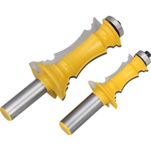 Woodworking Milling Cutter Router Bit Set 1/2 Inch Shank Mitered Door & Drawer Panel Molding Router Bit Set(2Pcs)