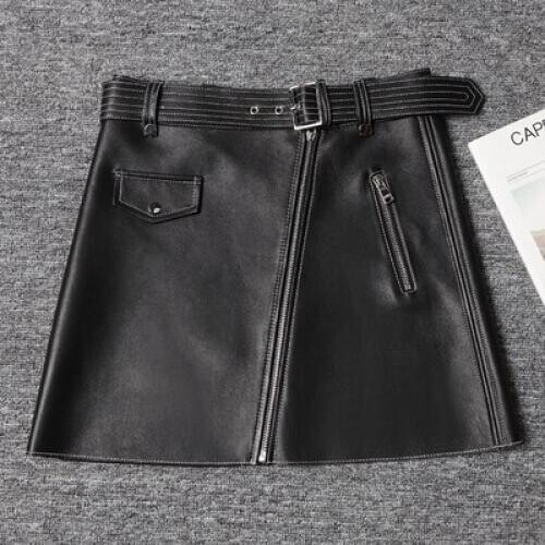 2019 New Wild Zipper Belt Skirt J10