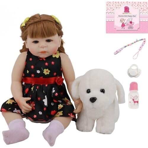 Newest Fashion Baby Doll Toy Full Silicone Body Fantasy Bebe Reborn Realista Wholesale Kids Childrens Day Gifts 18 Inch 48 CM