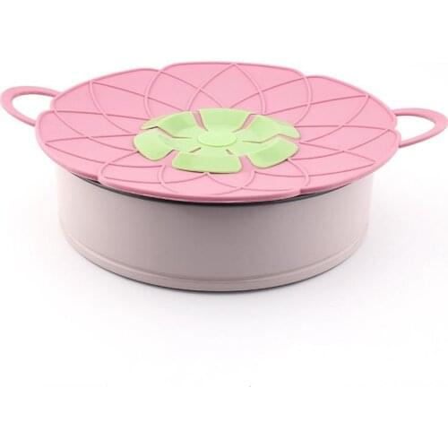 New Multi-Function Cooking Tools Flower Cookware Parts Safe Silicone Boil Over Spill Lid Stopper Oven For Pot/Pan Cover