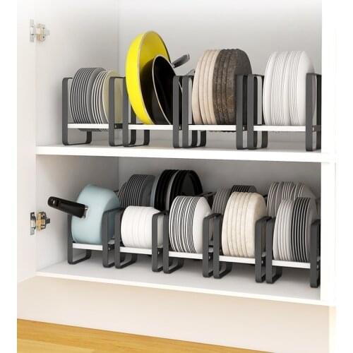 Kitchen Cabinet Storage Shelves Plates Dishes Chopping Board Storage Rack Bowl Cup Holder Multifunction Closet Organize JU31907