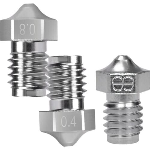 V6 Nozzle Phaetus Plated Copper 1.75mm Filament For V6 Hotend Extruder I3 MK3 3D Printer Parts Heater Block 0.4 0.5 0.6 0.8mm