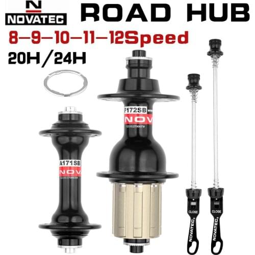 Novatec Hub A171SB A172SB Road Bike Disc Card Brake 20H 24 Holes Road Bicycle Bearing Hubs 8/9/10/11/12 Speed Bicycle Parts