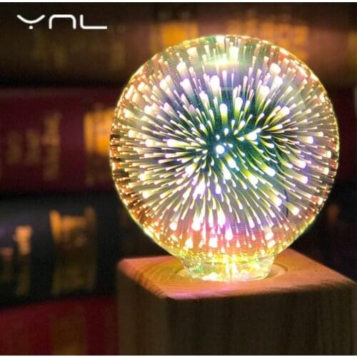 3D Decoration LED Light Bulb 220V E27 A60 ST64 G80 G95 G125 Heart Diamond Novelty Light Holiday Christmas Decor LED Lamp