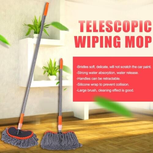 Telescopic Car Wash Brush Automobiles Brushes Soft Cotton Mop Strong Water Absorption Adjustable Cleaning Wash Brush Auto Care
