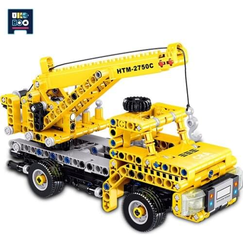 UKBOO 327pcs City Engineering Tyre Crane Truck Model Building Blocks Construction Bricks Autocrane Car Toys For Children Gift