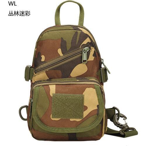 Outdoor sports bag tactical airsoft hiking camouflage 800D multi-function tactical molle chest bag for camping cycling