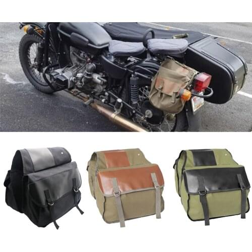 Universal Saddlebag for Motorcycle Bag Canvas Back Seat Luggage Bags For Sportster XL883 1200 for Honda For KAWASAKI
