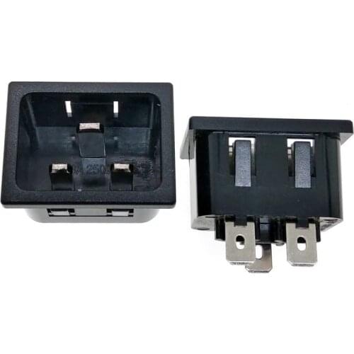 Pack 5 - IEC C20 Male Panel Mount Industrial Inlet Power Plug Socket AC250V 16A