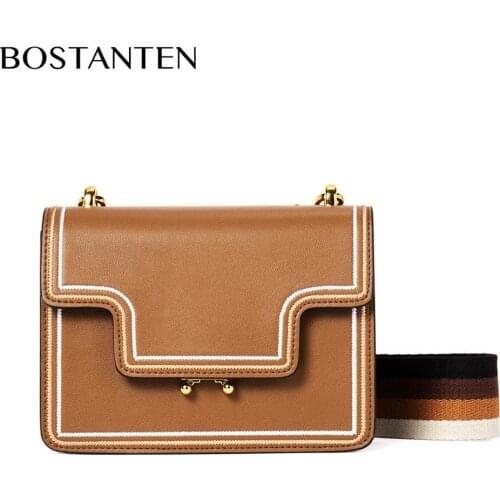 Bostanten Womens New Design Natural Leather Genuine Leather Cowhide Casual Messenger Bag