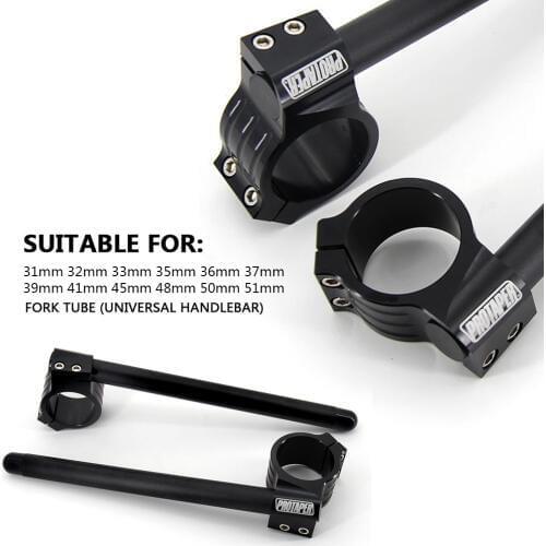 1 Pair PRO Universal CNC 31mm-51mm 32mm 33mm 35mm 36mm 37mm 39mm 41mm 50mm Motorcycle Clip on Ons Fork Riser Regular Handlebar
