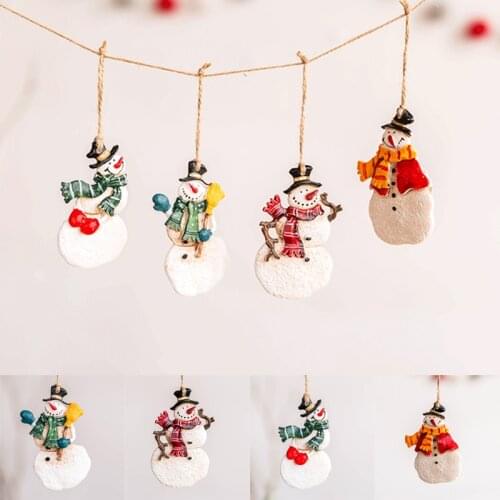 1PC Vintage Christmas Angel Snowman Decoration Small Pendant Xmas Tree Ornament Crafts