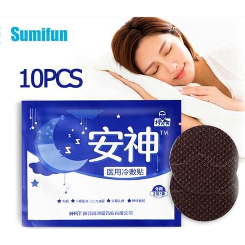 10pc Improve Sleep Patch Anxiety Essential Oil Relieve Headache Stress Plaster Improve Insomnia Quality Body Relax Sticker Paste
