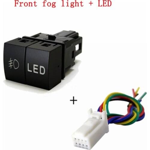 1pc Dual Key Switch Dual Switch Fog Lights Radar Power Supply LED Camera Headlight Switch Button For Nissan DAYZ