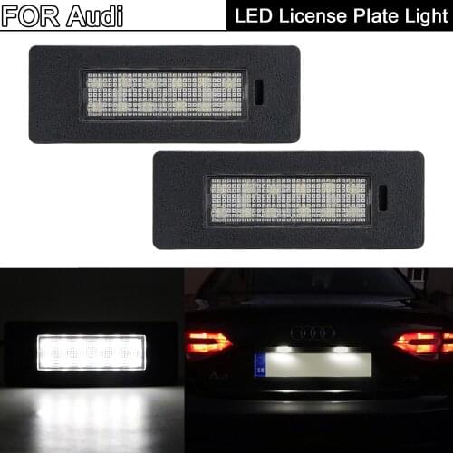 Led License Plate Lights For Audi A5 S5 Q5 Q2 2016 2017 2018 2019 Auto Tail Lamps