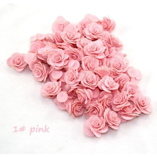 24pcs cheap flower Fabric artificial flower 2.5cm 18 colors for wedding dress holiday decoration can mix color