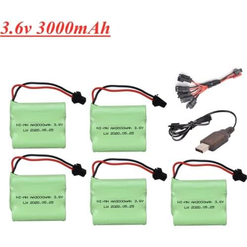 3.6v 3000mah AA NI-MH rechargeable battery For Remote control electric toy boat car truck 3.6V 2800mah aa nimh battery Charger