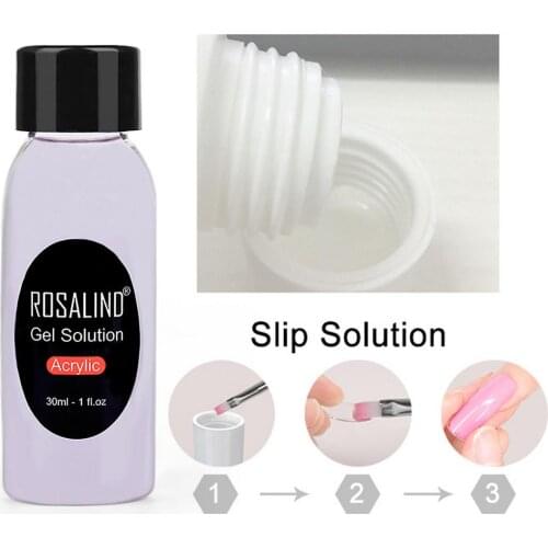 30ml Gel Nail Polish Remover Acrylic Varnish Gel Slip Solution Extension Carving Quick Remover Cleaning Nail Art Brush Tool