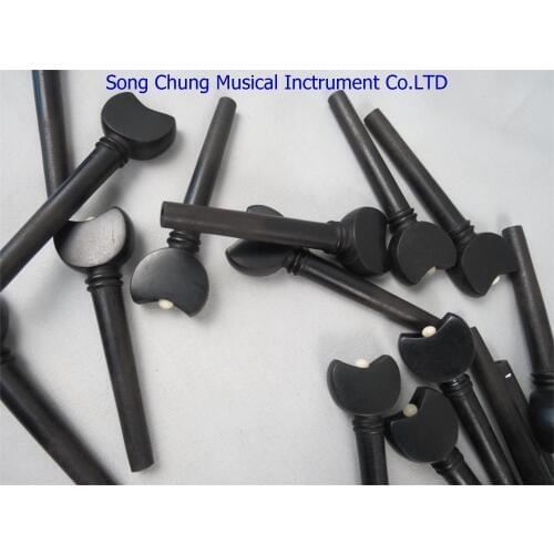 5 sets (20pcs) baroque style natural Ebony wood viola pegs